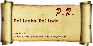 Palicska Relinda névjegykártya